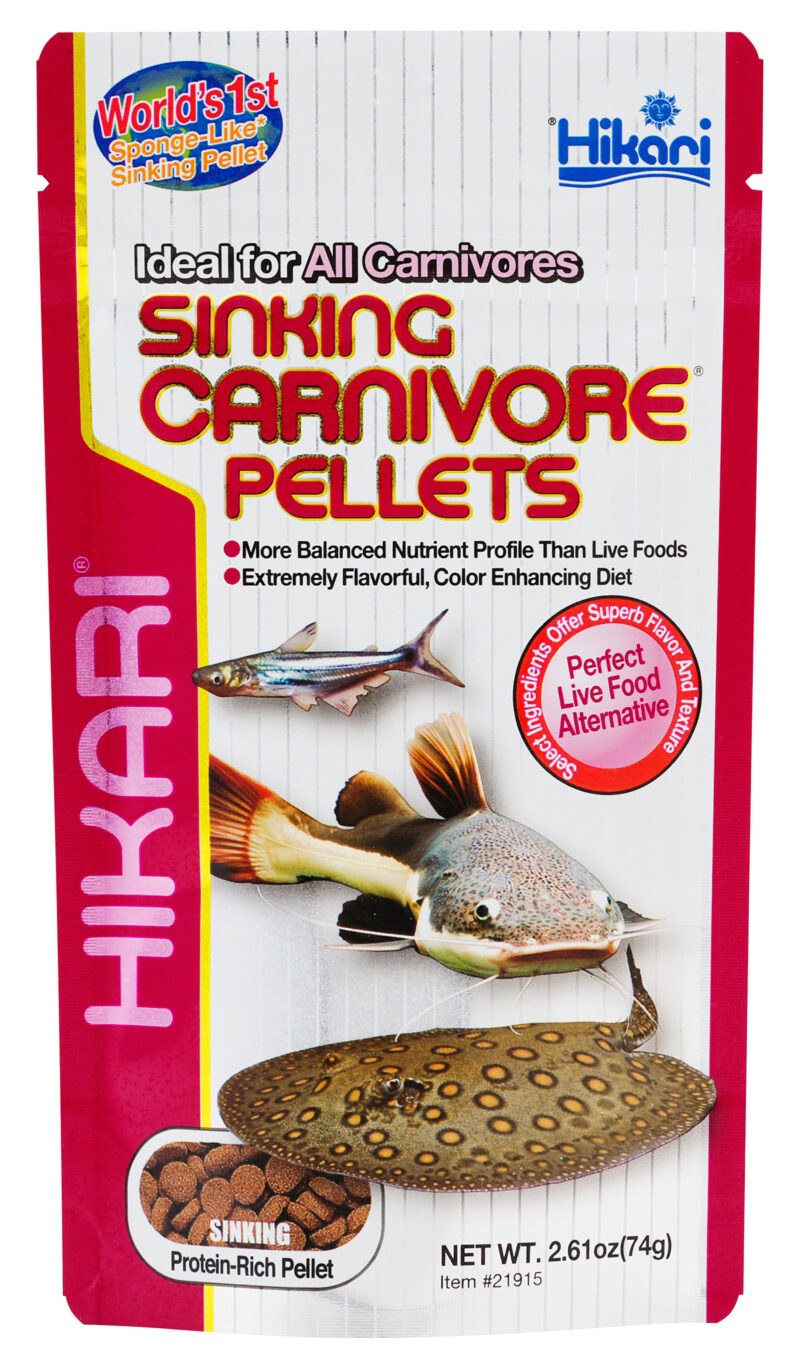 Hikari Carnivore Pellets Sinking Pellets Freshwater Fish Food 2.61 Oz